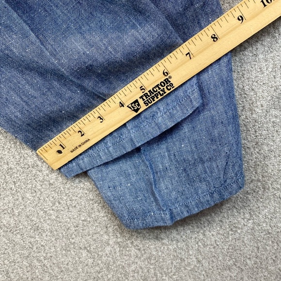 J. Jill love linen pull on pants L chambray elastic high rise Lagenlook beachy - Picture 8 of 10